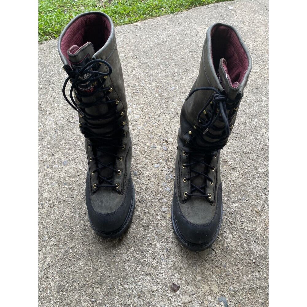 GEORGIA BOOT G9310 Gray Leather Steel Toe Combat Boot Men's Sz 10 M